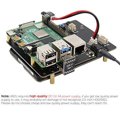 Geekworm Raspberry Pi 4 SATA, Raspberry Pi 4 Modell B 2,5 Zoll SATA HD